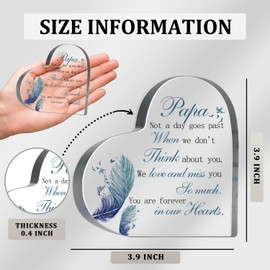 Sympathy Memorial Gifts for Loss of Grandpa, Loss of Grandpa Sympathy Gifts, Bereavement Condolences Grief Gifts, Funeral Memorial Decor Sign, Remembrance Plaque for Loss Papa