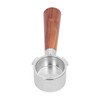 Coffee Bottomless Portafilter Handheld Stainless Steel Bottomless Filter for HouseholdRosewood