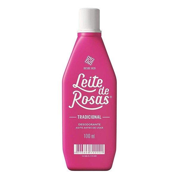 Leite de Rosas - Linha Tradicional - Desodorante Corporal 100 Ml - (Leite de Rosas - Classic Collection - Rose Milk Body Deodorant 3.38 Fl Oz)