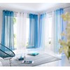 Pack of 2 x “Modena” Transparent, Decorative, Vertical Gradient Curtains