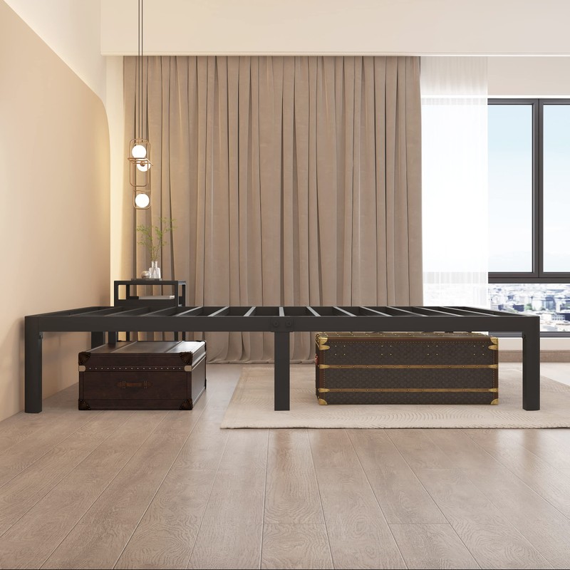 MAF 14 Inch Full Size Metal Platform Bed Frame with