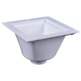 Oatey 42721 Floor Sink, Square, 12 inch W x 12 inch D, PVC, White