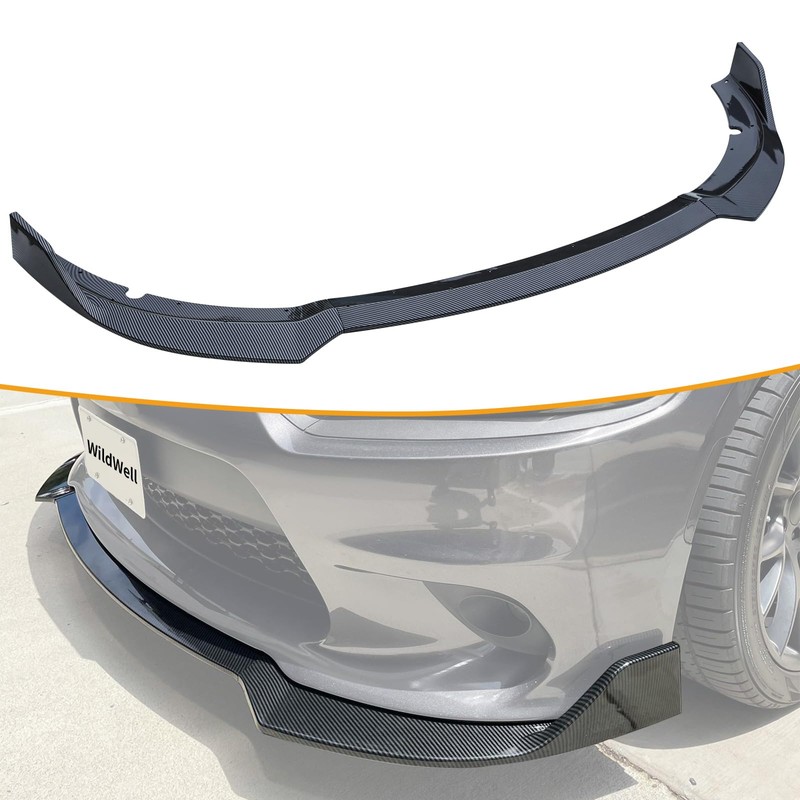 WildWell Front Bumper Lip Splitter Compatible with 2015-2024 Dodge Charger