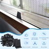 Blulu 100 Pcs Window Screen Pull Tabs, Black Plastic Spline