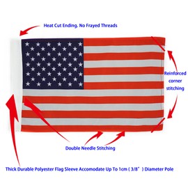 Hot Rides Motorcycle Flag 6 x 9 Or 10 x 15 Inch (6"X9", USA) 2PCS Pack