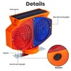 Solar Strobe Warning Light, 3 Working Modes Double Side Red