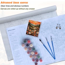 TARATH Painting by Numbers for Adults Beginners, 40 x 50 cm (Flowers)