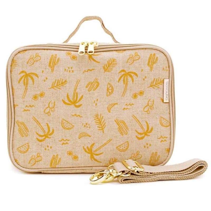 SoYoung Insulated Lunch Box - Toxin Free Lining, Washable Linen