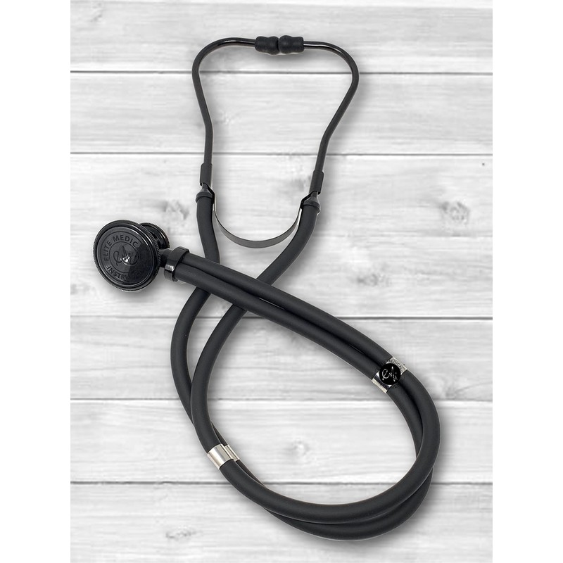 EMI 330-ST Stealth Black Sprague Stethoscope and Aneroid Sphygmomanometer Blood