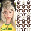 NAISKA 24Pcs Brown Star Snap Hair Barrettes No Slip Hair