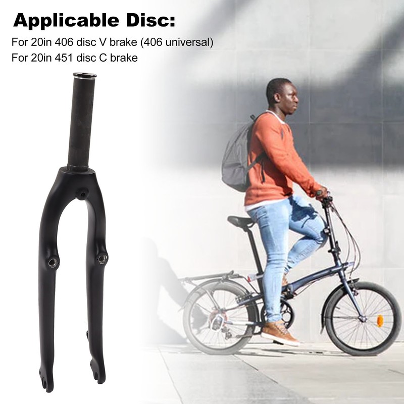 Carbon Fiber Front Fork Replacement Folding Bike Fork with Screws