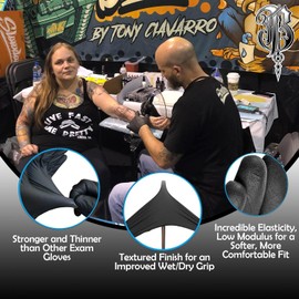 Black Latex Gloves, Pack of 100, Medical Grade Extra Small