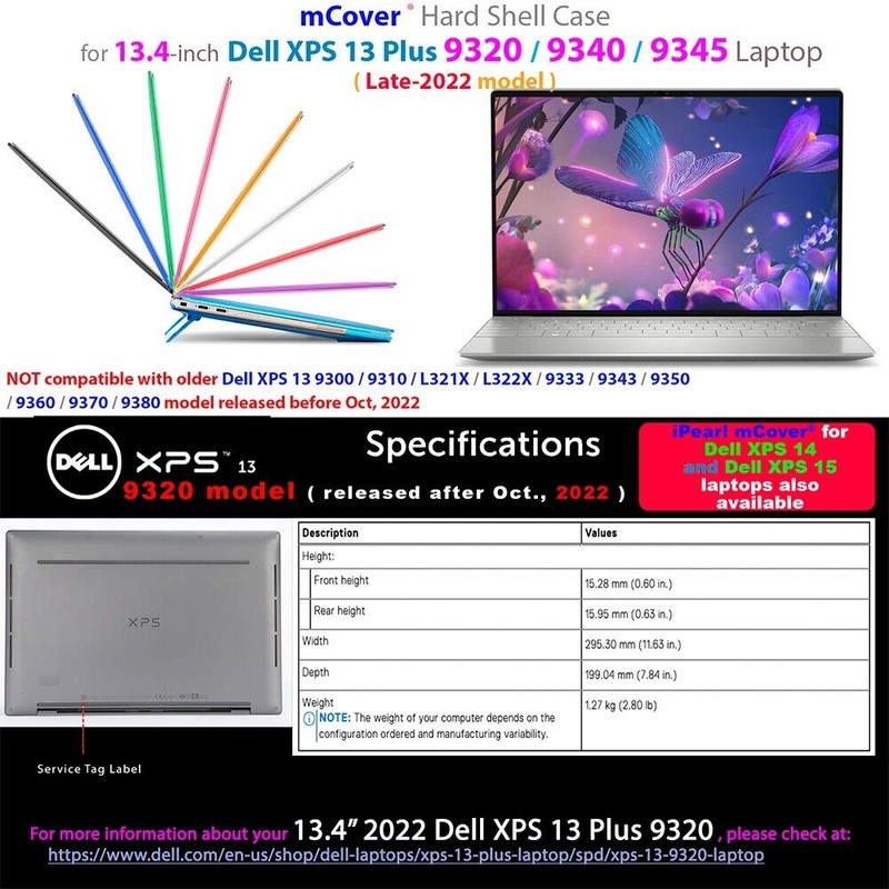 mCover® CASE for 2022+ 13.4" Dell XPS 13 PLUS 9320