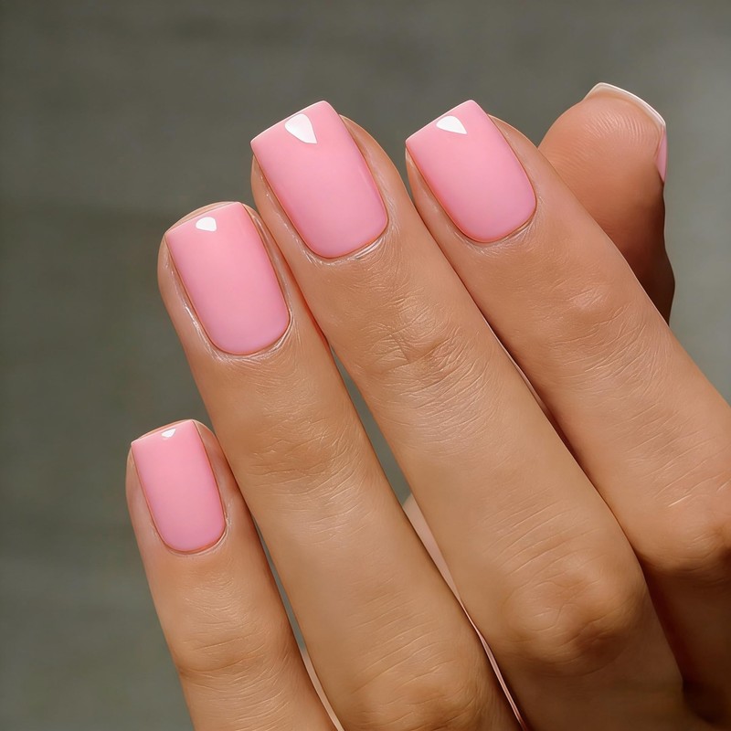 SXVME Uñas postizas cortas cuadradas de gel suave, 30 piezas,