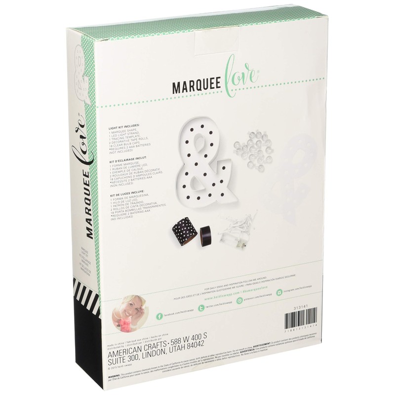 American Crafts Marquee Kits, White