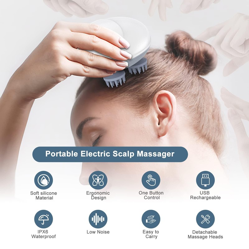 Ankilo Head Massager Scalp, Electric Scalp Massager Pet Massager with