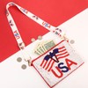 NLCAC 4th of July Beaded Purse Crossbody Bag USA Flag