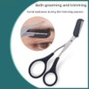 XUJINCN Eyebrow Trimmer Scissors，Eyebrows Scissors with Comb(Detachable)， Eyebrows Grooming Tool