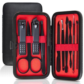 10Pcs Nail Clippers Pedicure Kit Manicure Set, Stainless Steel Nail Care Kit Manicure Personal Care Kits, Nail Grooming Kits Gift for Men Husband Friend Parents Women