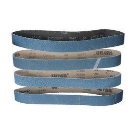 sourcing map 4pcs 2 x 42" Sanding Belts 1pcs Each of 40/60/80/120 Grit Ceramic Belt Sander Paper Ceramic for Metal Woodworking Automotive Repair