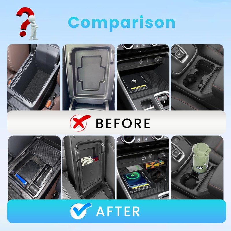 Neepiar 4PCS Center Console Organizer Compatible with 2023 2024 2025