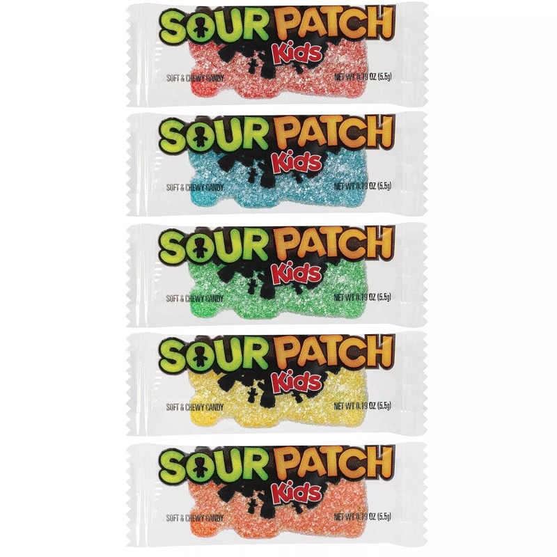 SOUR PATCH KIDS Big Individually Wrapped Soft & Chewy Candy,