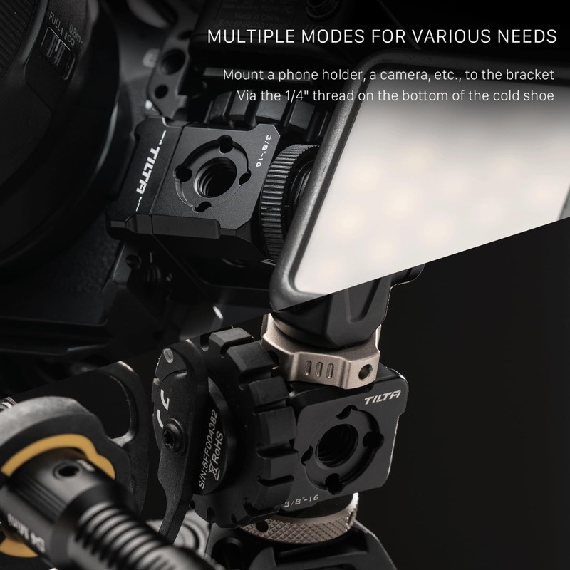 Tilta Multi-Functional Cold Shoe Mounting Bracket with Anti-slip design,Multiple Modes