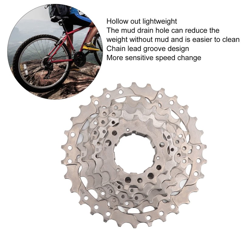 ANKROYU 7 Speed Cassette Bicycle Flywheel, Replacement Bicycle Rear Chain