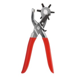 9 Inch Heavy Duty Leather Hole Punching Hand Pliers,Carbon Steel Multi Hole Belt Punching Pliers,Belt Punching Pliers for Leather Paper Plastic Belts Watch Straps Handbag Straps Etc.