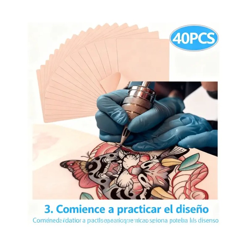 40 Pieles Sintéticas Practica Para Tatuar Doble Cara Skin