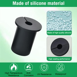 EASYEAH 6pc Starlink Cable Grommet 1" Silicone Waterproof Wall Hole Pass Through Split Cable Bushings for TV Wire Ethernet Cord, Starlink Cable Routing Kit Accessories, 38mm/1.5" Ht, Blue