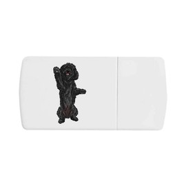 'Black Cockapoo' Pill Box with Tablet Splitter (PI00014931)