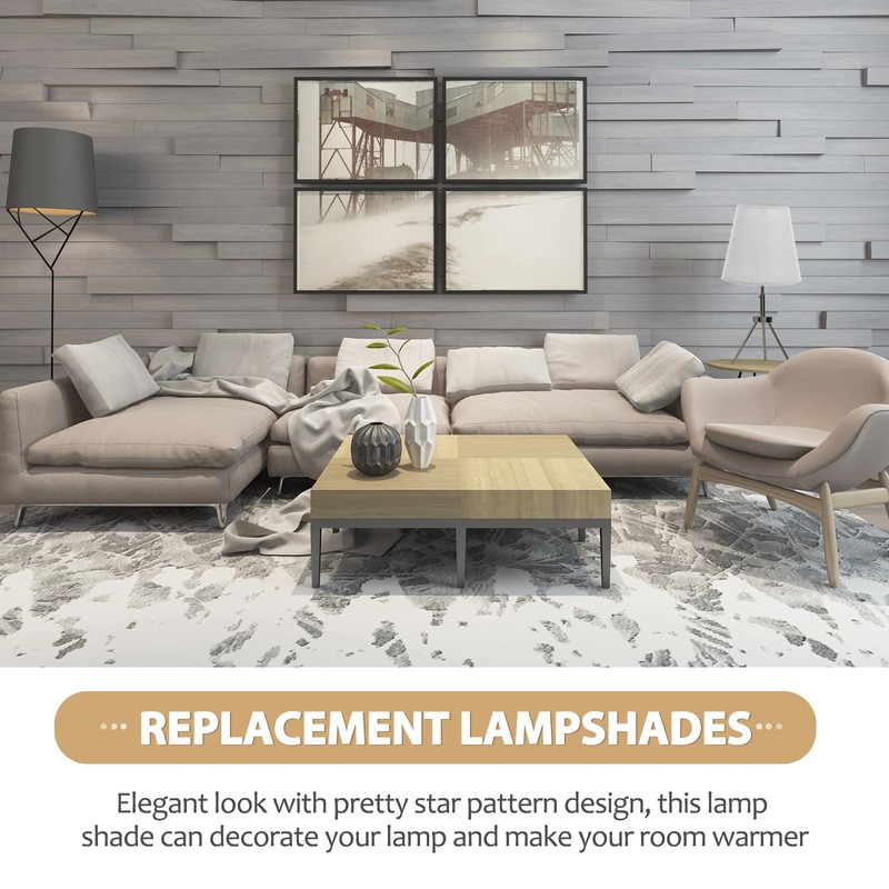 KESYOO Lamp Shade with Catch Only Umbrella Replacement Tabletop Fabric