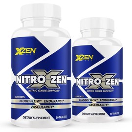 xzen Nitric Oxide Booster Supplement Supports Blood Flow Pre Workout Energy 90 pills