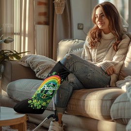 Luarisgur Leg Cast Cover Hat Rainbow Cast Cover for Foot St Patricks Day Foot Cast Sock Cover Medium Below The Knee Protective Decorative Leg Plaster Sleeve Novelty Gift