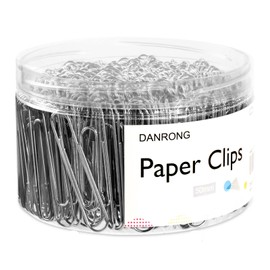 DANRONG Silver Jumbo Paper Clips, 270pcs 2 Inch (50 mm) Paper Clip, Large Paperclips Great for Office School and Personal Use(2 in, Silver)