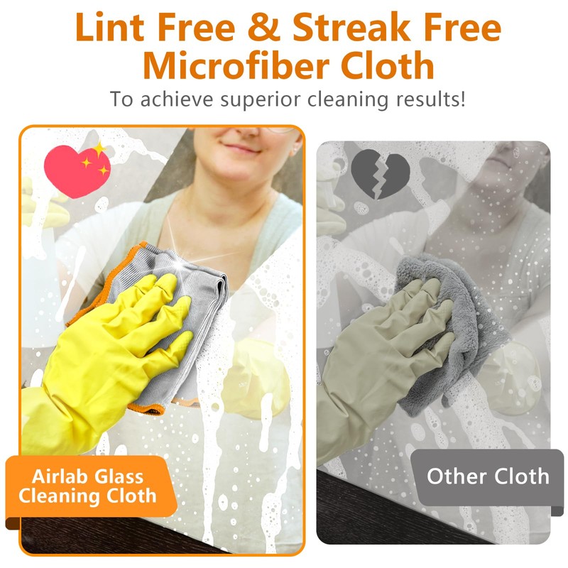 Glass Polishing Cloth Streak Free Miracle Microfiber Cleaning Cloth Lint