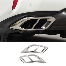 Car Accessories Fit For Lexus RX350 RX450h 2016 2017 2018 2019 2020 2021 2022 Chrome Exhaust Muffler Pipe Tip Modling Cover Trims Stainless Steel 2 PCS