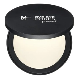 It Cosmetics Bye Bye Pores Pressed – Polvo Traslúcido Compacto Fijador de Maquillaje con Péptidos, Colágeno Hidrolizado y Seda, Acabado Natural para T