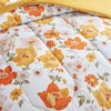 Yellow Floral Comforter Sheet Set Bed in a Bag 6