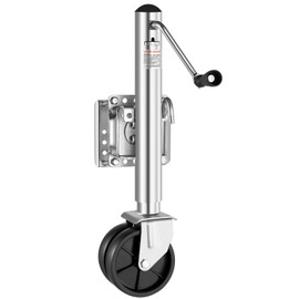 VEVOR Trailer Jack with Wheel, 2000 lbs Load Capacity, Heavy Duty Swivel Boat Trailer Jack with PP Single Wheel & Ergonomic Handle, 12-inch Lift, Fit for RVs, Boats, Horse Trailers, Utility Trailers