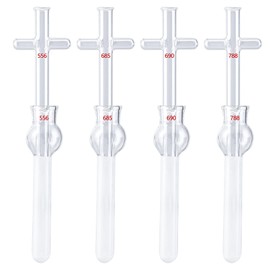 4E's USA Tissue Grinder 4 Sets - 15mL Glass Dounce Homogenizer Tissue Grinder Tube with Pestel, Made of Borosilicate Glass with Cross Handle