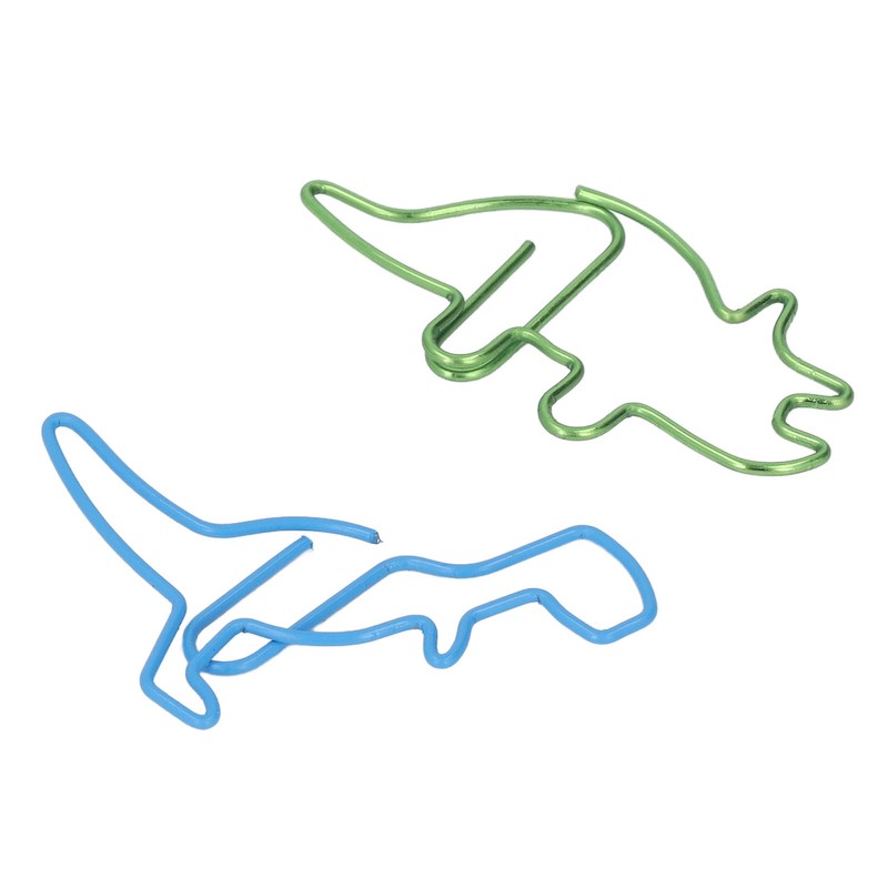 100 Pcs Shaped Paper Clips Hippo Dinosaur Shape Metal Cute