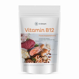 Bitsmart Vitamin B12 Tablets 1000mcg Methylcobalamin 60 Tablets - High Strength Vitamin B12 Tablets Enhance Energy - Natural Boost
