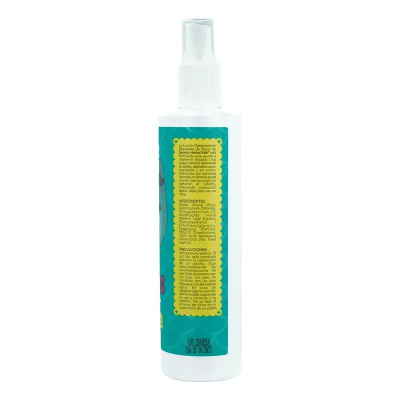 Loción Repelente De Piojos Kids Secreto Herbal 250ml