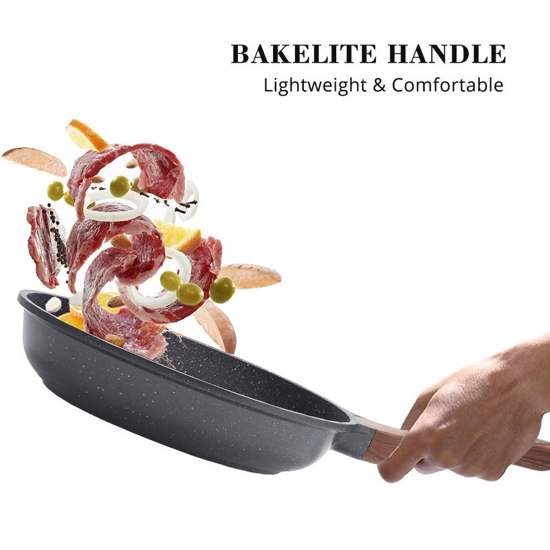 SENSARTE Nonstick Frying Pan Skillet, Swiss Granite Coating Omelette Pan,