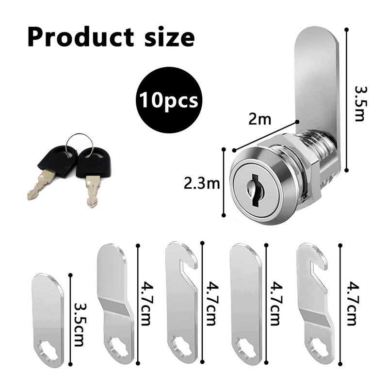 Cabinet Locks with Key,Durable Locker Locks with Key,Post Box Cam