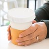 Ipetboom 100pcs Disposable Paper Cup Lids Cup Covers Hot Cup