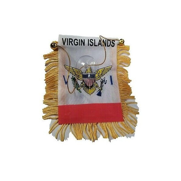 Virgin Islands flag Mini Banner Country Pride Car Display