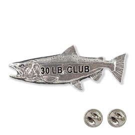 Antique Pewter King Salmon 30Lb Pin P306